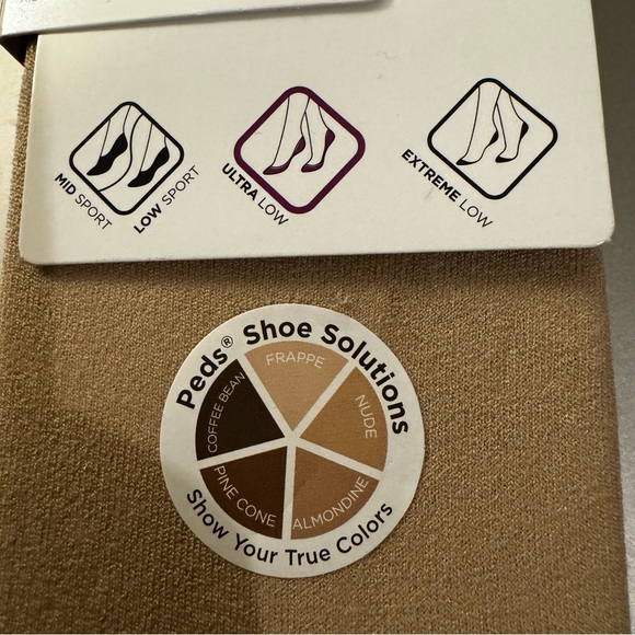 Peds 3 Pair Ultra Low Gel Tab Nude Liners Nylon Lycra Extended Size 8-12 Shoe - Picture 5 of 5